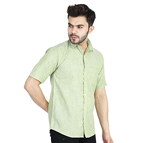 Image of TAHVO Men's Solid Regular Fit Shirt