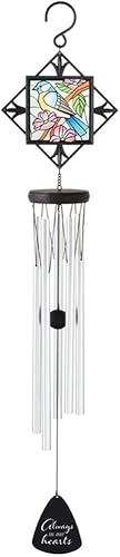 Miniatura 4 de Carson Carillón de viento conmemorativo de vitrales de 30 pulgadas, regalo de condolencias para funeral, pérdida de un ser querido, campanilla de
