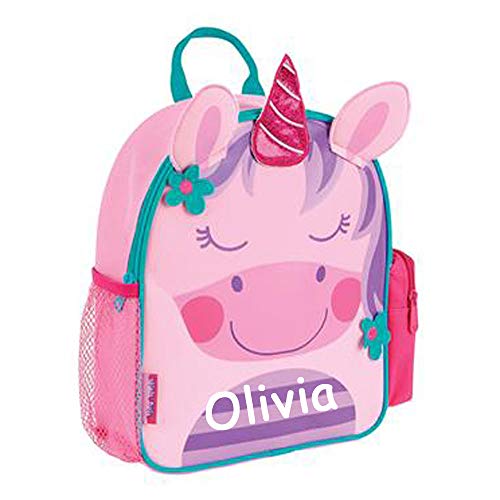 Stephen Joseph Mini Backpack for Kids Personalized Unicorn Sidekick Back to School 10 Inch Travel Bag with Custom Name