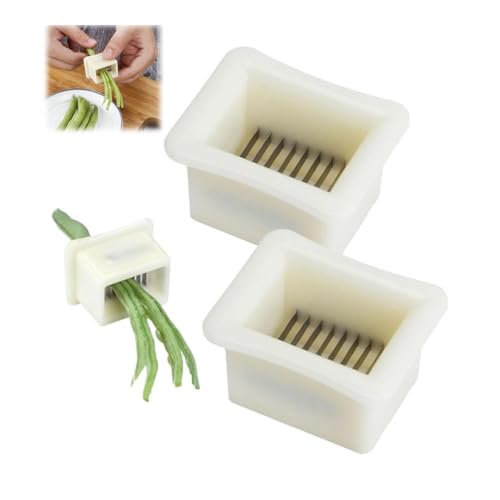 Green Bean Slicer,Stainless Steel Bean Slicer,French Style Green Bean Cutter,Multipurpose Beans Cutter,French Bean Slicer Bean Grater,Long Bean Shredder Stringer Kitchen Gadget for Cooking Prep