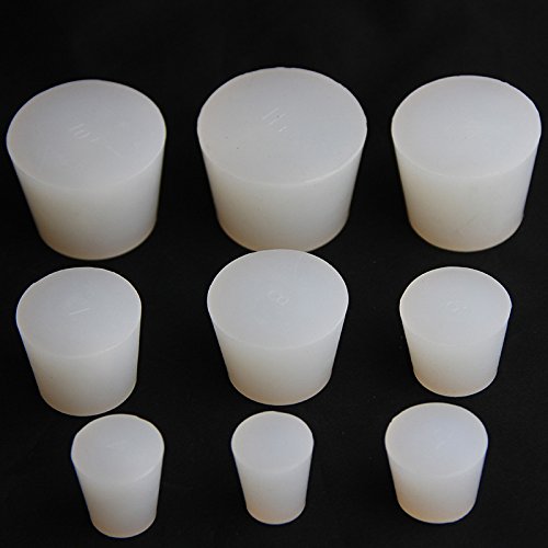 2pcs 3 # -14 # Plug de silicona sin agujero para el tapón de goma del silicón del grado del alimento del vino del brebizador de la válvula del esclusa de aire (11 #)