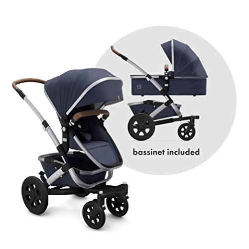 Joolz Geo2 - Premium Stroller for Babies from 6 Months up to 50 lbs - One Motion & Compact Folding - All Terrain - Raincover, Bassinet & Seat Included - Classic Blue