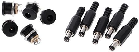 Amazon.com: Hisocute 5 Pcs 5.5mm X 2.1mm Male for Power Plug Connector+ ...