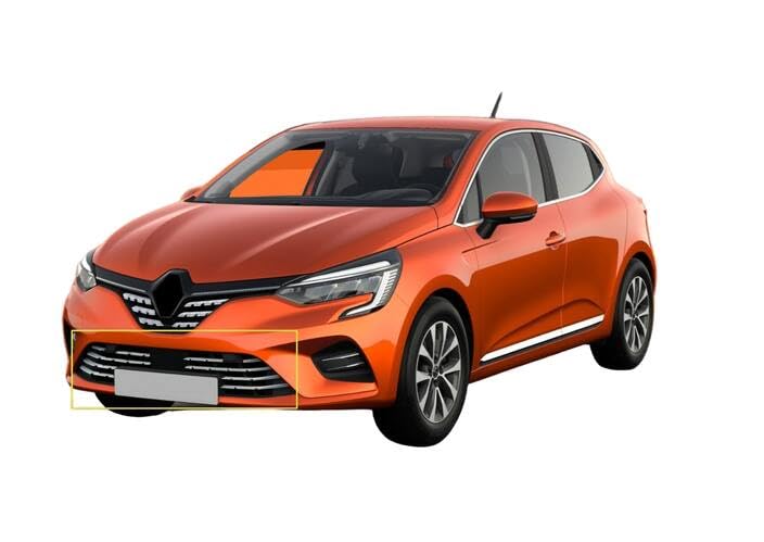 pour Renault Clio V 2019+ 10 pièces de calandre de section inférieure d'évent de Grille de calandre, couvercles de gril en acier inoxydable