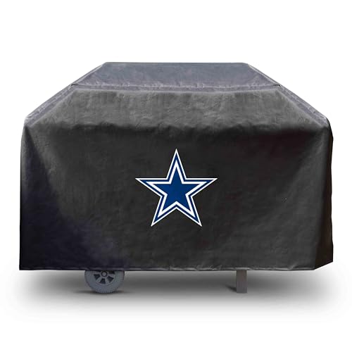 FANMATS 41134 NFL - Dallas Cowboys Rectangular Black Grill Cover - Fits 3 and 4 Burner Grills - 68in x 21in x 35in by FANMATS - Used condition - US$28.97