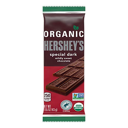 Hershey's Special Dark Mildly Sweet Organic Chocolate Candy, Individually Wrapped, 1.55 Oz Bar #TOP22