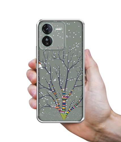 Image of Casotec Winter Pattern Print Design Printed Silicon Soft TPU Back Case Cover for iQOO Z9 5G