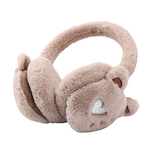 Weicher Plüsch-Ohrwärmer, Winter, warme Ohrenschützer für Damen und Herren, modisch, einfarbig, Ohrenklappe, Outdoor-Kälteschutz, Ohrenschützer, Ohrabdeckung Kaffee Cover