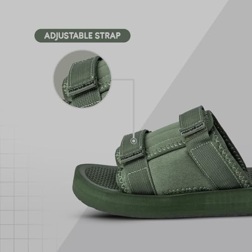 Image of NoStrain Men's Sandals & Slippers, Comfortable & Casual Footwear for Men | Lightweight, High Sole & Stylish