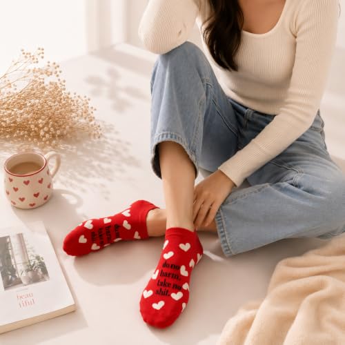 Image of THELA GAADI Girl Power - Pure Cotton Quirky Socks for Women | Funky Cute Ankle Socks for Girls & Women | Odour Free, Breathable & Free Size