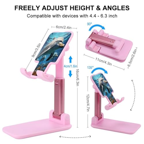 Support téléphone bureau pliable dauphin réglable universel