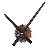 [New Version] ZHPUAT Elegant and Graceful Simple DIY Large Pointer 17.7 Inch Wall Clock Color Black + Wood