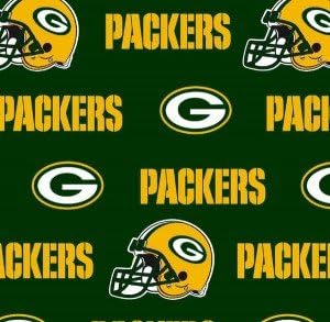 Green Bay Football Team 100% Cotton Sold by The Yard