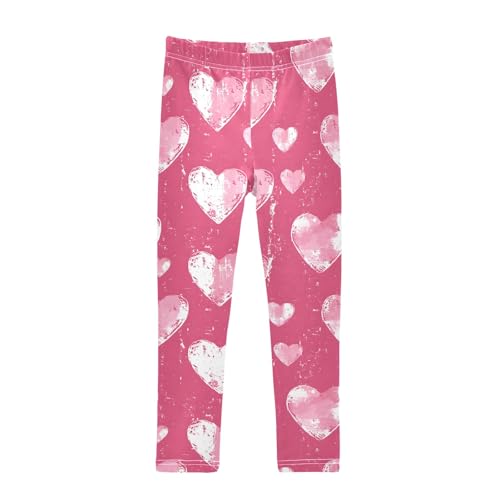 Holiday Hearts A Girls Leggings Athletic Pants Tights Stretch Bottom