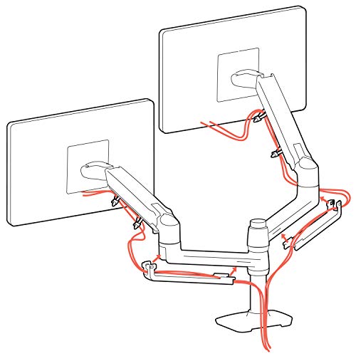 Image of Ergotron - LX Vertical Stacking Dual Monitor Arm, VESA Desk Mount - for 2 Monitors Up to 24 Inches, 7 to 20 lbs Each - White
