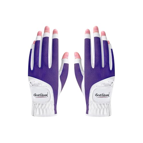 Scott Edward Women's Golf Gloves, Purple, 21, 2 Pack - image 1