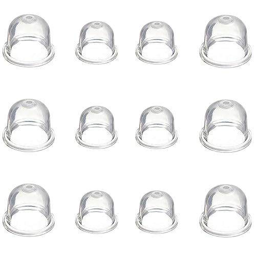 Carburador Bombillas Primer,12 PCS Bomba Carburador Aceite Cebadores de Carburador Cebador Gasolina Motosierra Bomba Carburador Primer Bombillas para Cortacésped Máquina de Setos
