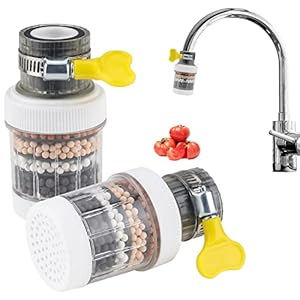 TYFYH 2 Pcs Faucet Filter, Activated Carbon Kitchen Tap Filter, Faucet Water Purifier to Remove fluorinated Chlorine…
