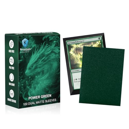 Power Green Dual Matte Card Sleeves Katomula Card Sleeves for MTG Standard Card Sleeve for MTG PKM Flesh & Blood