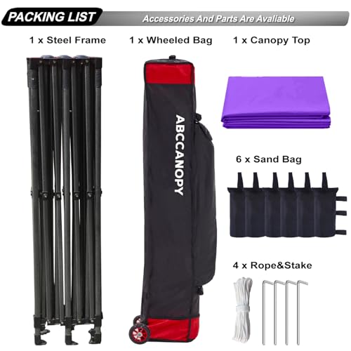 Image of ABCCANOPY Patio Pop Up Canopy Tent 10x20 Commercial-Series(Purple)