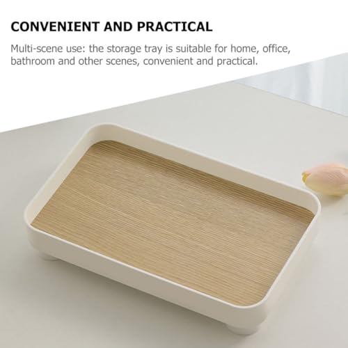 Bandeja multifuncional de madera Tofficu organizador joyas baño 5