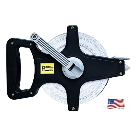 The Perfect Measuring Tape Company - The Army Combat Fitness Test's Official Surveyor's Tape Measure - Locking and Rewinding - American Made - 100' (feet) / 30m (meter) Model PMT3 Cover