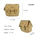 SMONT WW2 US M1936 Musette Bag Army Field pack Canvas Backpack with Shoulder Strap, Khaki, 11.4 x 11 x 5.5 Inch