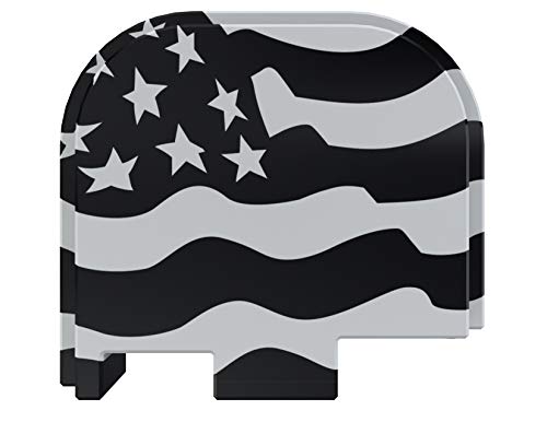 Rowe Tactical Rear Slide Cover Plate for Glock - Black American Flag Full Width - for Glock 43-43x-48