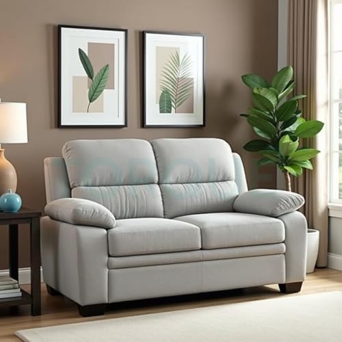 Image of Torque - Jett Plush Premium 3+2 Seater Sofa Set (Light Grey) | Sectional Sofa 5 Seater 3 Plus 2 | 5 Seater Fabric Sofa for Living Room Office | 1 Year Warranty