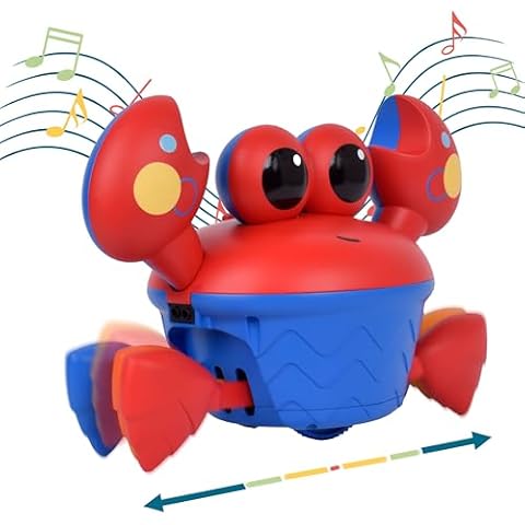 Musical Crawling Crab Toy for Babies & Toddlers - Encourages Crawling, Walking, Tummy Time, Active Play & Motor Skill Development – Interactive Activity Toy with Music for 6 Months & Up Cover
