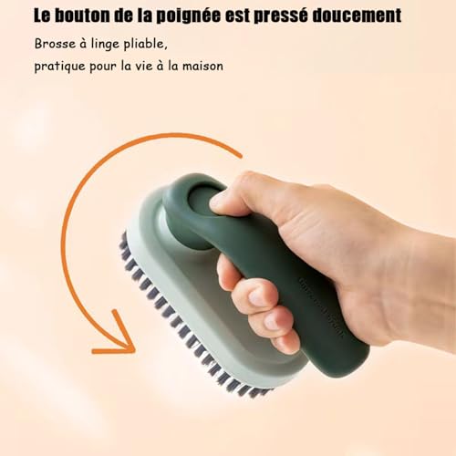 Schuhbürste, kompakt und multifunktional, mit ergonomischem Griff für die Reinigung von Kleidung, Schuhen, Socken und Dessous-Stoffen (2 Stück)