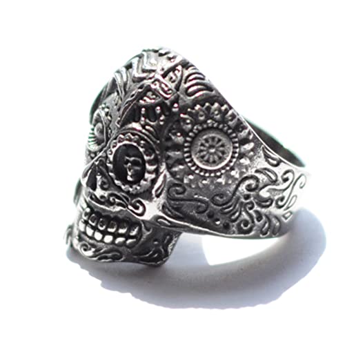 Image of Genuine Stainless Steel Ring Jewelry for Men Fashion Punk Biker Skull Rings