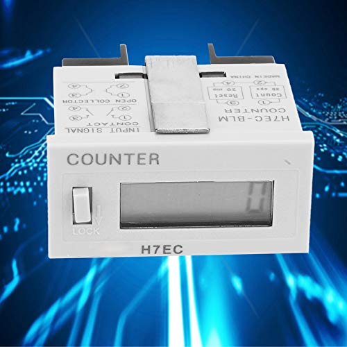Image of H7EC-BLM Electronic Counter, Digital Electrical Counter Totalizer Without Voltage Input with 6-Digit LCD Display
