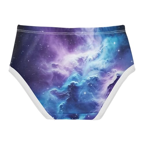 Vibrant Blue Purple Gradient Cloud Toddler Underwear Custom 2t Cotton Girl Panties Cute Personalized Briefs Underpants2