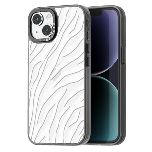 Coque iPhone 13 motif zèbre noir - Protection girly 6,1 pouces pour femme