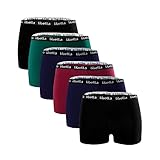 Libella® Panties Boxershorts Damen 6er Pack Hipsters Unterhose Unterwäsche Set Baumwolle 3429BBGR Mehrfarbig-A S