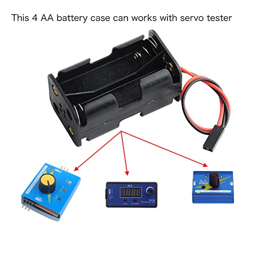 Diymall 3Ch Esc Servo Tester Ccpm Consistency Master Checker Digital Multi Tester + 4 Cell Aa Battery Holder Case With Jr Connector For Rc Helicopter Boat Car #TOP4