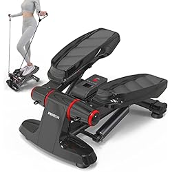 PROIRON Stepper con Pedales Grandes y cómodos, Carga 122kg -Máquina de Step para Hacer Ejercicio de gluteos y Cardio -Step Fitness con Pantalla Multifuncional y Cintas de Entrenamiento…