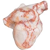 Red Network Jasper Heart Crystal Figurine, 2.1”Crystal Heart Love Statue for Home Decor, Meditation and Stress Relief, Hand Carved Natural Healing Stone Cardiac Sculpture Spiritual Gift for Women