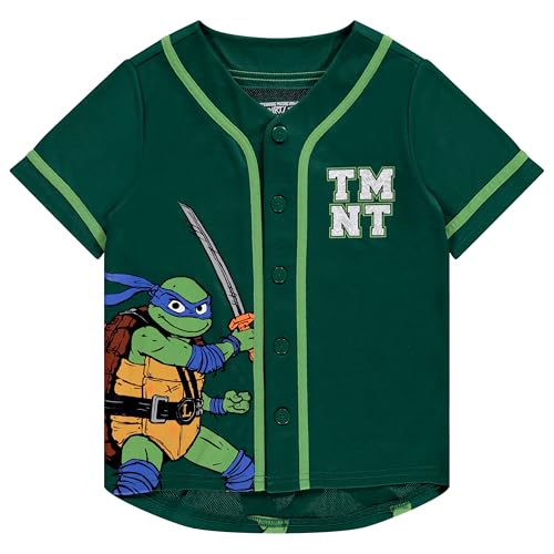 Conjunto de béisbol de Tortugas Ninja con camiseta y pantalón corto para niños tallas 4 a 20 3