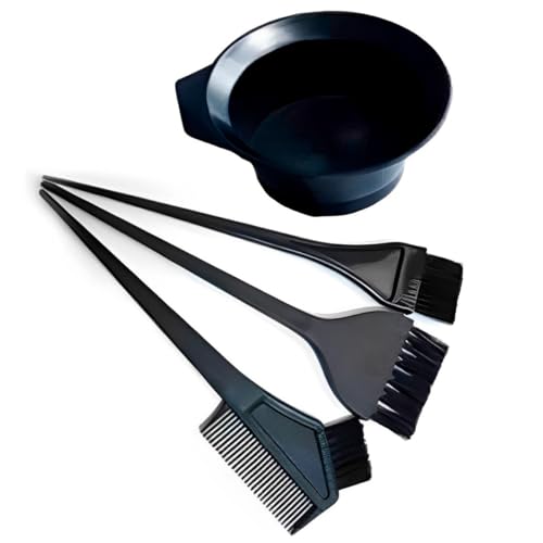 Kit 4 peças Tintura Pintura para Cabelo Pote 300ml Pinceis e Pente