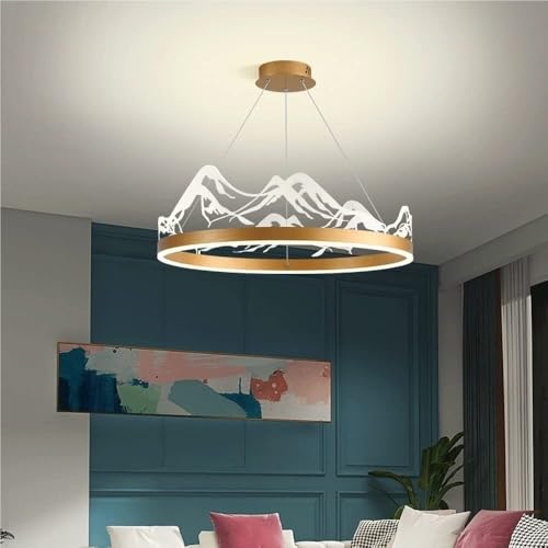 Lustre annulaire LED à intensité variable et suspension réglable LWX 60 cm - 3