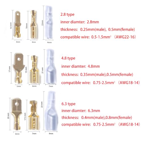 shengbowi 2.8/4.8/6.3mm Spring Plug Crimp Crimping Hand Tool Female Male Wire Connectors Terminals Electrical Insulated Assortment SN-48B - Image 3