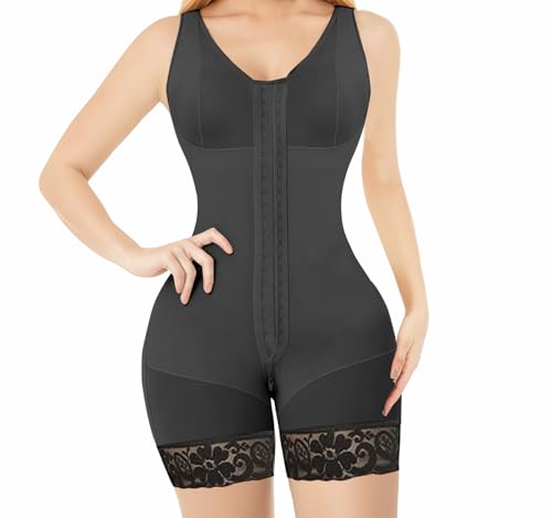 Image of Fajas Colombianas Shapewear Waist Trainer Full Body for Women Control Post Shaper Butt with Zipper Crotch