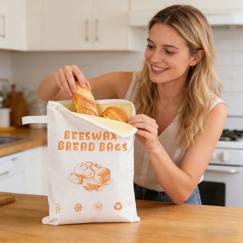 Bolsa de pan de cera orgánica de 33x43 cm para conservación 8