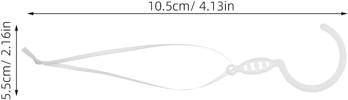 Mosquito Net Hooks with Stable Support and Universal Compatibility Plastic 50pcs White for Bed Curtains and Canopy Nets for Cradle and Bedroom Decor