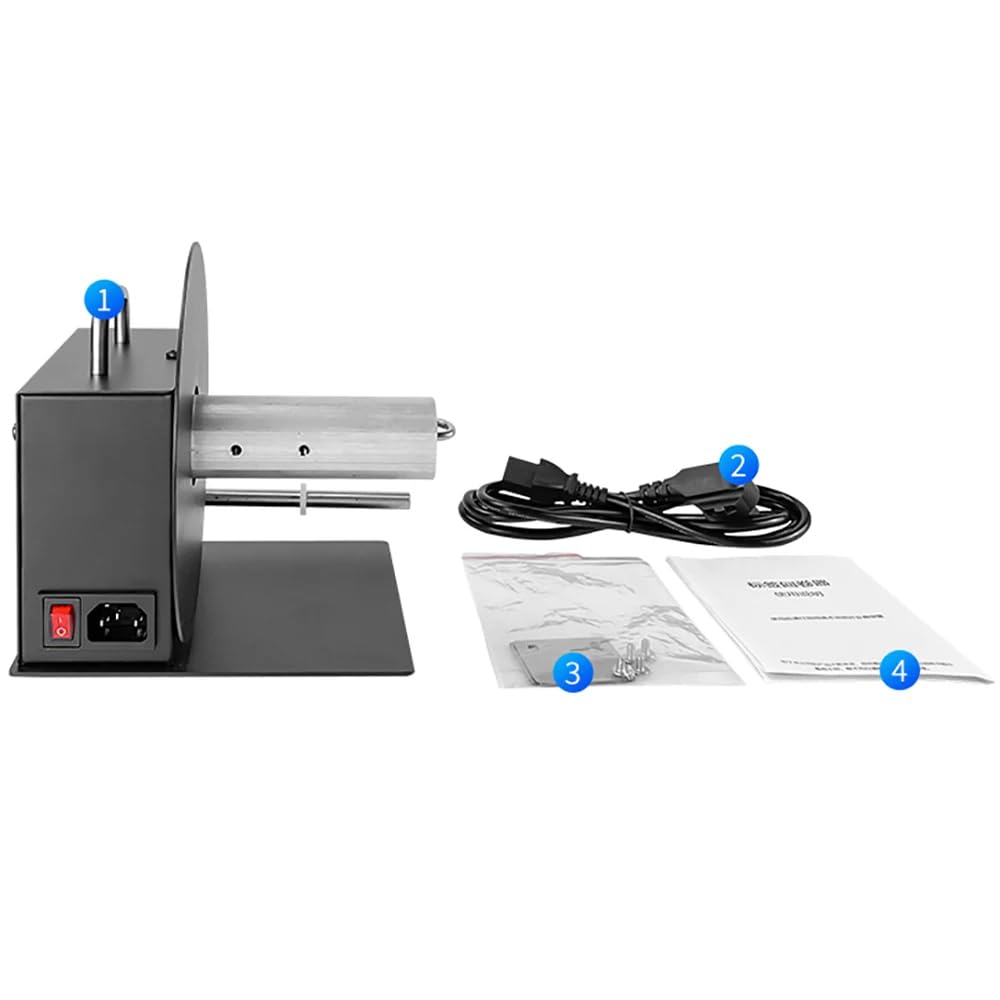 Toplionace R6Pro Elektryczna Nawijarka Etykiet 0-120 Obr./min Regulowana Automatyczna Rolka Papieru Maszyna do Przewijania Etykiet Akcesoria do Drukarek