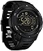 findtime Schrittz&auml;hler Armbanduhr Schwarz mit Kalorien 5ATM Wasserdicht Timer Stoppuhr, Fitness Herrenuhr Digital Milit&auml;r Tactical Uhr Duale Zeitzone Sport Outdoor f&uuml;r M&auml;nner Jungen