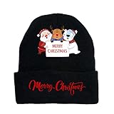 Mützen Jungen 12 Jahre Männer und Frauen, Eltern und Kinder, Baseballmütze, Herbst und Winter, Cartoon, niedlich, Weihnachtsmuster, Strickmütze, Mode Ventilator Cap