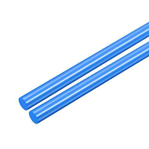 uxcell 2pcs Plastic Round Rod 3/16 Inch Dia 20 Inch Length Blue (POM) Polyoxymethylene Rods Engineering Plastic Round Bars(5mm)